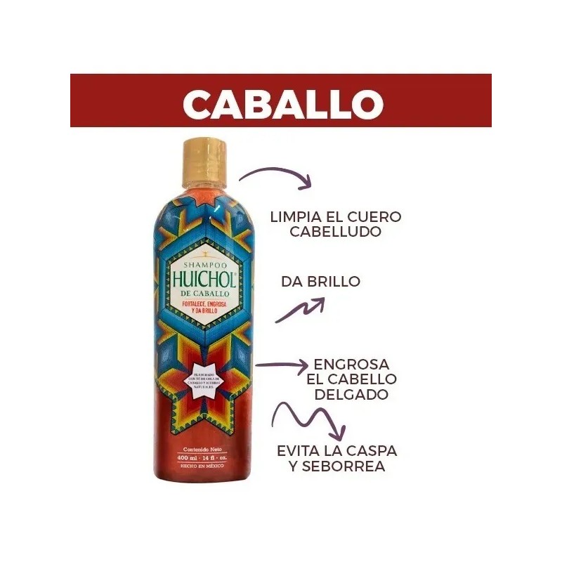 Shampoo Huichol Original Fortalecedor (brillo) Cabello 400ml