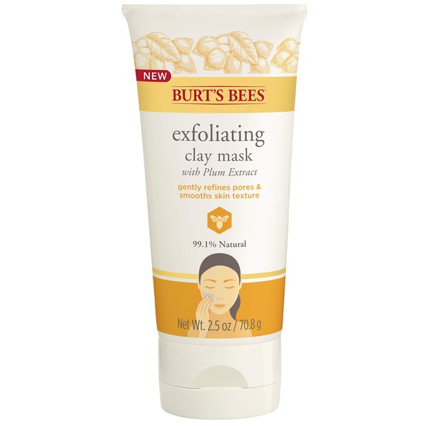 Burt's Bees Exfoliating Clay Mask for Unisex, 2.5 Ounce