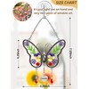 KUNDGLA Butterfly Suncatcher Grandma Stained Glass Sun Catcher for Windows