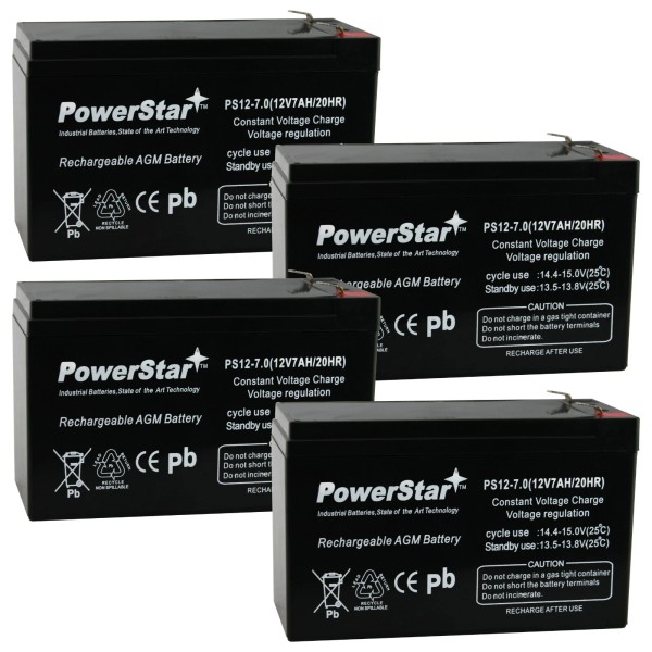PowerStar 12V 7AH SLA Battery Replaces hr9-12 gp1270 sla1075 gp1270f2