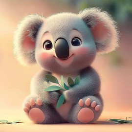 RICUVED Koala Diamond Painting Kits for Adults, 5D Pink Diamond Painting Animal Diamond Art Kits for Beginners, Full Drill Diamond Art Diamond Gem Diamond Painting Kits for Home Wall Decor 12x12Inch