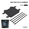 JFG RACING Motorcycle Front License Plate,Front Name Number Plate ABS