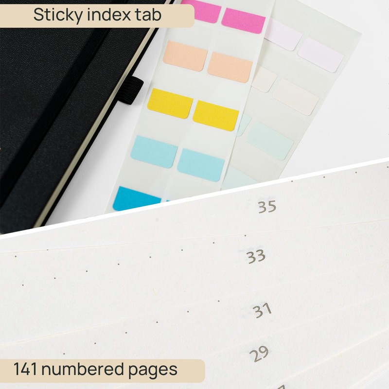 POPRUN Spiral Bullet Dotted Journal Notebook, [A5 Size] - 120