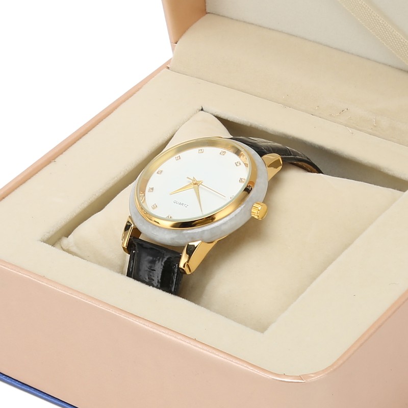 Alloy Quartz Movement Watch Men Elegant Shiny Rhinestone Watch with