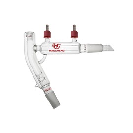 5L Short Path Distillation Head, lab Glass Distillation Head Short Path Condenser 5L Joint 34/45 with Vigreux Bent 60 Degree