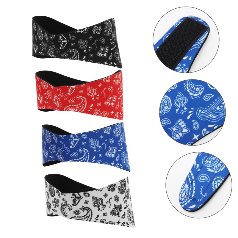minkissy 4Pcs Adjustable Swimming Headbands for Adults Ear Protection for