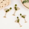 Madison Tyler Martini Earrings for Women | Gold Plated Olive