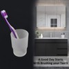 Bathroom Rinsing Cup, Angle Simple Frosted Glass Tumbler Cup, Toothbrush