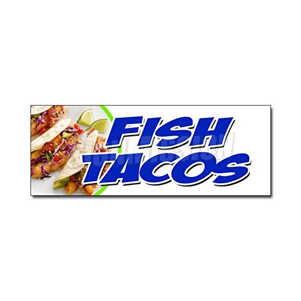 24" Fish Tacos Decal Sticker Fried Grilled Fresh Tasty Guacamole Burrito