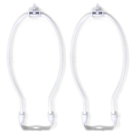Urbanest 9" Set of 2 Heavy Duty Harp Fitter For Lamp Shades with Saddle, White