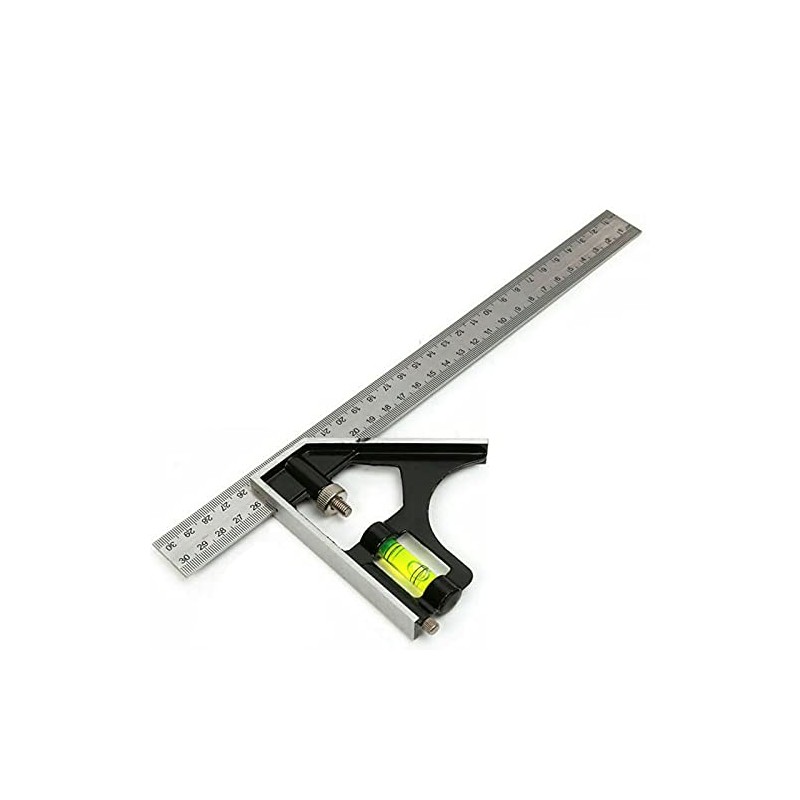 300MM(12”) Adjustable Combination Square Set Right Angle Ruler Adjustable Carpentry