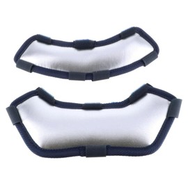 Zett BLMP122 Mask Pad for Baseball Catchers, Navy x Silver (2913)