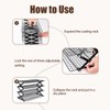 4-Tier Collapsible Cooling Rack – 16" x 10" Adjustable Stackable
