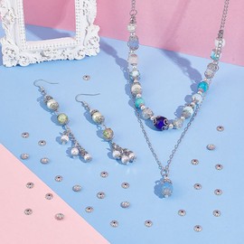 UNICRAFTALE 300個 長さ5.5mm 304ステンレススチール マルチペタルビーズキャップ 中空フラワーコーン メタル フィリグリー ビーズキャップ スペーサー フラワーエンドキャップ イヤリング ブレスレット ネックレス ジュエリー製作 穴 1.2mm