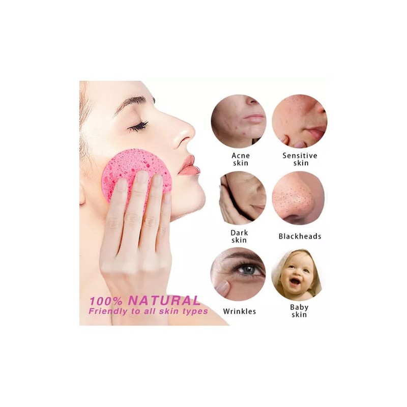 Generic Esponjas Limpiadoras Desechables Desmaquillantes De 100 Piez