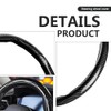 3pcs Universal Carbon Fiber Steering Wheel Cover - Anti-Slip &