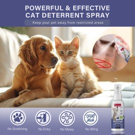 Cat Deterrent Spray, Cat Spray Deterrent for Urine Marking & Scratching, Cat Scratch Deterrent for Indoor & Outdoor, Effective Anti-Scratch Training Aid, Prevents Scratching & Chewing Furniture,100ml