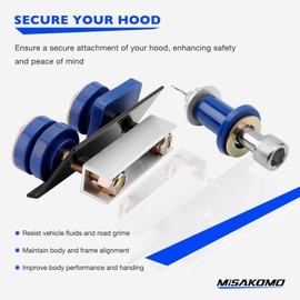 Engine Hood Hinge Pivot Bolt Bushing Set, Compatible with 1986-2007 Peterbilt 378 379 Short Extended Hoods, Replace 1304154 ATRO HM7566154 2315273 1304727 Mounting Bolt Bushing Truck Hood Bumper Kits