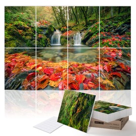 PINWELIFE® Wall Art Acoustic Panels, Sound Proof Absorbing Panels for Home/Office, Decorative Absorbing Dampening, Noise and Echo Cancelling (48"x32", Autumn Foliage)