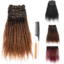Originea 6-18 Inch 70 Strands 0.6cm Thickness 100% Real Human Hair Dreadlock Extensions curly ends Handmade Permanent loc Extensions Bundles Can Be Dyed Bleached Curled Twisted