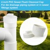 4" PVC Sewer Cleanout Cap with Plug