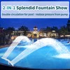 Klleyna Water-Fountain Dual Spray Swimming-Pool-Accessories - Upgrade Above/Inground Waterfall Cooler,
