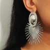 Classy Trendy Statement Earrings for Women A1157 (Silver)
