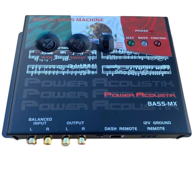 Power Acoustik Bass-MX Mexico Flag Digital Bass Restoration Car Audio