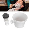 Men Beard Foaming Brush Set Soap Bowl Brush Rack Rich