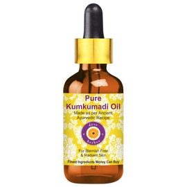 Deve Herbes Pure Kumkumadi Oil with Glass Dropper Cold Pressed 5ml (0.16 oz)