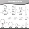 BESARME 460PCS Keychain Making Kit, Key Chain Clips with Key