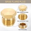 sourcing map 4Pcs 3/4" Tube OD Brass Seal Plug, 1-1/16"