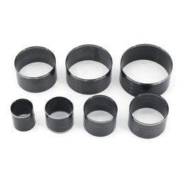 Yuhtech Round Hole Punch Set, 7 Pieces Leather Craft Set 20/25/30/35/40/45/50 mm Hole Hollow Punch for DIY Leather Crafts