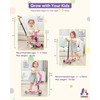 KRIDDO 5-in-1 Kids Kick Scooter, Lean-to-Steer, Toddler Toy Scooter with