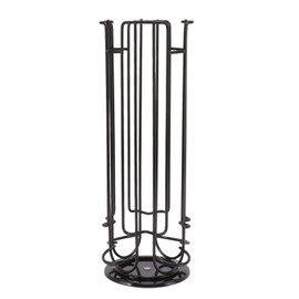 Coffee Capsule Holder for 24 Coffee Pod 360 Degree Rotating Coffee Pod Carousel Storage Display Rack Stand Black
