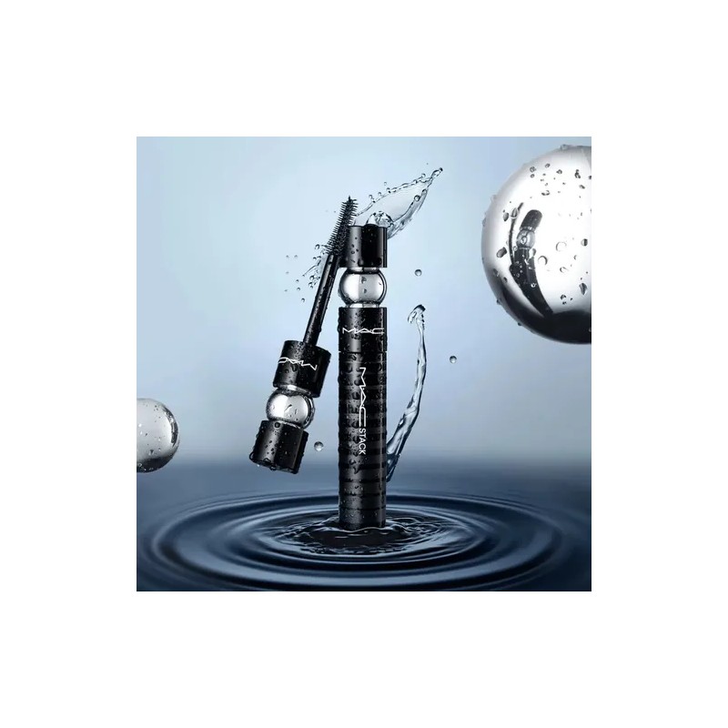 Máscara de Pestañas MAC MACStack Black Waterproof Larga Duración 12ml