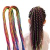 Pack of 60 Colourful Dreadlock Braided Hair Ropes, Hair Wrap