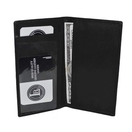 Basic Leather Checkbook Cover (Black)