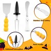 Potchen 3 Pcs Halloween Cheese Knives Spreader Set, Ghost Cheese