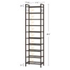usikey 10 Tiers Narrow Shoe Rack 20-30 Pairs, Sturdy Metal