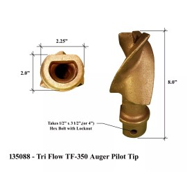 Pengo Tri Flow TF-350 Auger Pilot Tip, fits PTO Aggressor Augers - 135088