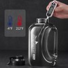 Doseno Large 95 OZ Water Bottle with Straw, Portable Handle,