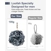 MTDLYICE Loofah Sponge, XXL Large Loofah 100g 4 Pack, Bath