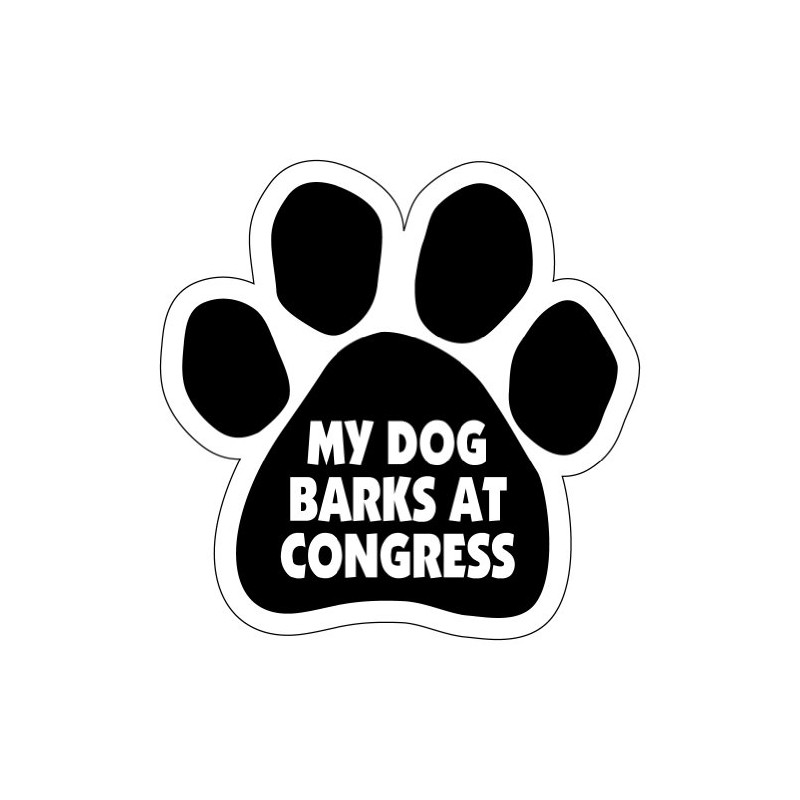 Imagine This Paw Magnet, My Dog Barks at Congress