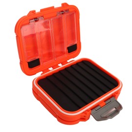 Tackle Boxes Thickened Multifunctional Double Opening 4 Sided Shockproof Sealed Waterproof Fishing Lure Tray Orange