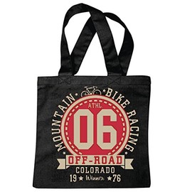 'Shoulder bag "Mountain Bike Racing Off Road Colorado Winner 1976 Bike Mountain Bike Hybrid Car Mucle Car V8 Hot Rod US Route 66 USA Shopping Bag School Bags Gym Bag in Sch