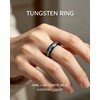 Tungsten Ring Meteorite Opal Inlay 4mm Wedding Band Sizes 5