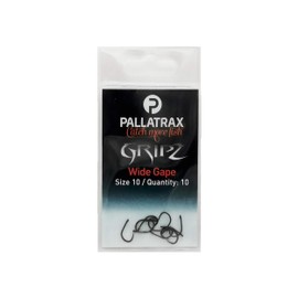 Pallatrax Gripz Wide Gape Fishing Hooks - Carp Fishing Hooks - Award Winning Fishing Hooks (Size 10 - Wide Gape Gripz)