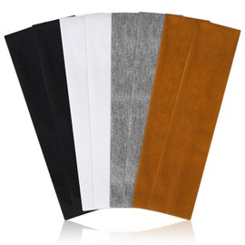 Hishexin Headbands for Women Non Slip, Stretchy Sweat Headband for Workout Yoga Running, Head Bands for Women's Hair - 8 Pack (Black White Grey Brown)