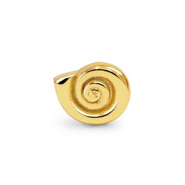 SINGULARU - Single Earrings - Single Earrings in 18k Gold Plated Sterling Silver - Motif Earrings - Women's Jewellery, Yellow Gold, No Gemstone